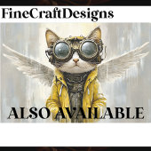 Cute Steampunk Kat Met Vleugels, Rain AX9 Découpag Tissuepapier