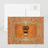 Cute steampunk owl briefkaart (Voorkant / Achterkant)