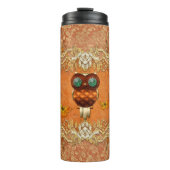 Cute steampunk owl thermosbeker (Voorkant)