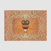 Cute steampunk owl tissuepapier (Voorkant)