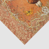 Cute steampunk owl tissuepapier (Detail)