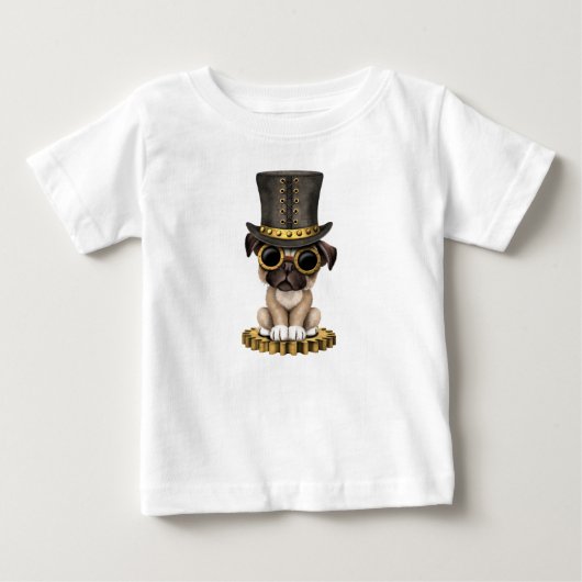 Cute Steampunk Pug Puppy Dog (Voorkant)