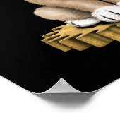 Cute Steampunk Pug Puppy Dog, zwart Poster (Hoek)