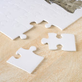 Cute Stegosaurus Dinosaur Avocado Green Kids Puzzl Legpuzzel (Zijkant)