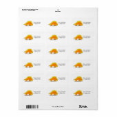 Cute Stegosaurus Dinosaur Cartoon Sjabloon Etiket (Full Sheet)