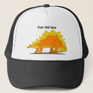Cute Stegosaurus Dinosaur Cartoon Sjabloon Trucker Pet