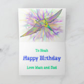 Cute Stegosaurus Dinosaur Persoonlijke verjaardag Feestdagen Kaart (Binnen)