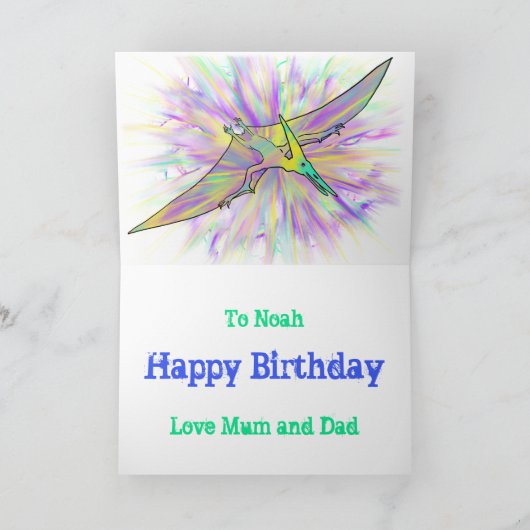 Cute Stegosaurus Dinosaur Persoonlijke verjaardag Feestdagen Kaart (Binnen)