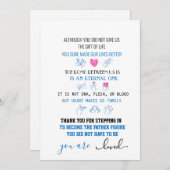 Cute Step father hart liefde handen Feestdagenkaart (Voorkant / Achterkant)