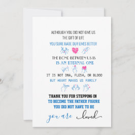 Cute Step father hart liefde handen Feestdagenkaart