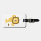 Cute Sterke Cartoon Leeuw Bagage Label (Voorkant horizontaal)
