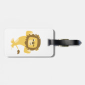 Cute Sterke Cartoon Leeuw Bagage Label (Achterkant horizontaal)