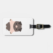 Cute Sterke Cartoon Varken Bagage Label (Voorkant horizontaal)