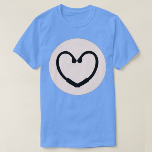 Cute Stethoscope Heart T-shirt (Design voorkant)