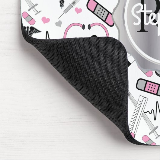 Cute Stethoscope Nurse | Arts EKG Pattern Name Muismat (Hoek)