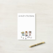 Cute Stick Figures Post-it® Notes (Op bureau)