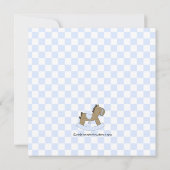 Cute Stick Figuur Boy Baby shower Kaart (Achterkant)