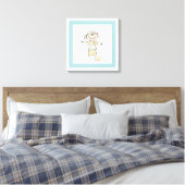 Cute Stick Figuur Boy Canvas Afdruk (Insitu (Slaapkamer))