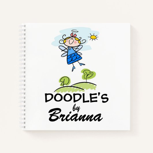 Cute Stick Figuur Gepersonaliseerd Stationair boek (Voorkant)