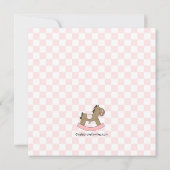 Cute Stick figuur Girl 1st Birthday Invitation Kaart (Achterkant)