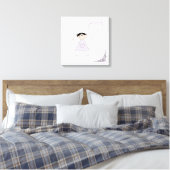 Cute Stick Figuur Girl Canvas Afdruk (Insitu (Slaapkamer))