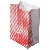 Cute Stick Figuur Girl met Birthday Bouquet Medium Cadeauzakje (Achterkant Gekanteld)