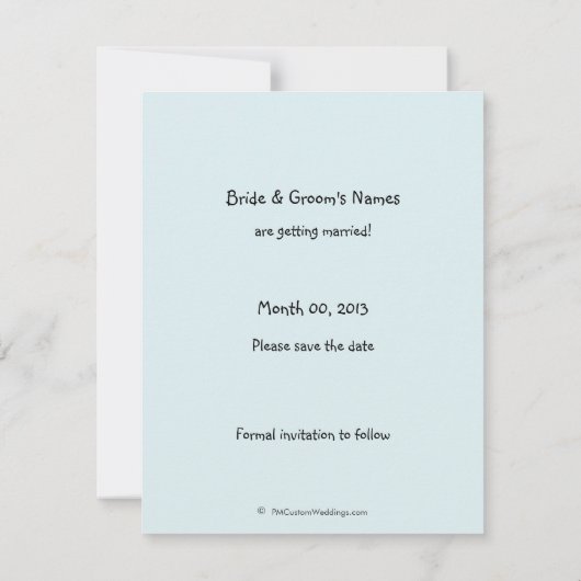 Cute Stick Figuur sparen de Kaarten van de Datum (Achterkant)