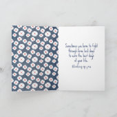 Cute Stick Girl in Denim Dress Inspiration Kaart (Binnen)