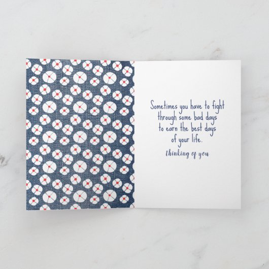 Cute Stick Girl in Denim Dress Inspiration Kaart (Binnen)