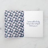 Cute Stick Girl in Denim Dress Kaart (Binnen)