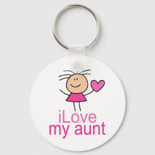 Cute Stick Girl Love My tante Gift Sleutelhanger