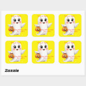 Cute sticker happy Halloween with adjustable text (Vel)