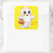 Cute sticker happy Halloween with adjustable text (Tas)