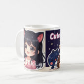 Cute sticker koffiemok (Voorkant links)