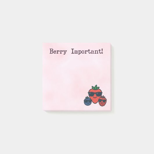 Cute Sticky Notes | Berry Important Post-Its (Voorkant)