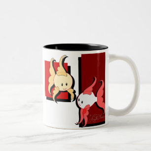 Cute stijlvolle goudvis & Koi-collectorkop Tweekleurige Koffiemok