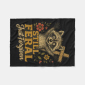 Cute Still Feral Just Forgiven Funny Christian Rac Fleece Deken (Voorkant (Horizontaal))