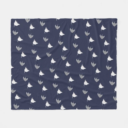 Cute Stingrays Fleece Deken (Voorkant (Horizontaal))