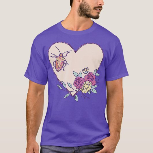 Cute Stink Bug Art - Insect with Heart en T-shirt (Voorkant)