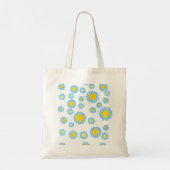 Cute Stinkdier met Blauwe Bloemen Herbruikbare Boo Tote Bag (Achterkant)