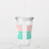 Cute Stippen & Chevron Acryl Drinkbeker (Rechts)