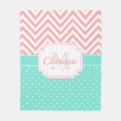 Cute Stippen & Chevron Fleece Deken (Voorkant)