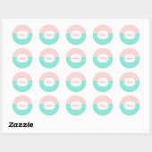 Cute Stippen & Chevron Ronde Sticker (Vel)