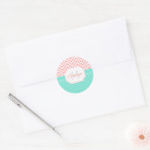 Cute Stippen & Chevron Ronde Sticker (Envelop)