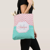 Cute Stippen & Chevron Tote Bag (Dichtbij)