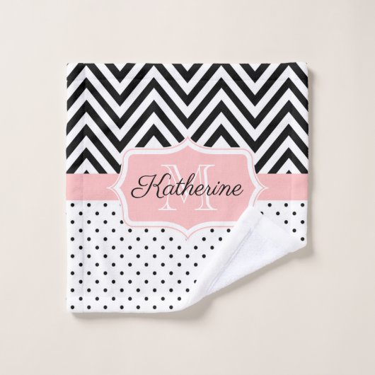 Cute Stippen en Chevron Bad Handdoek (Wasdoekje)