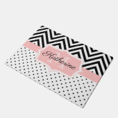 Cute Stippen en Chevron Deurmat (Schuin)