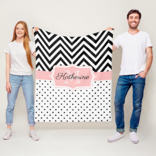 Cute Stippen en Chevron Fleece Deken