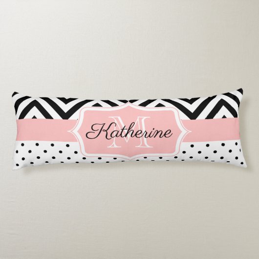 Cute Stippen en Chevron Lichaamskussen (Achterkant)