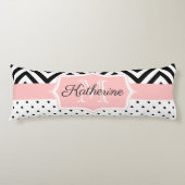 Cute Stippen en Chevron Lichaamskussen (Voorkant)